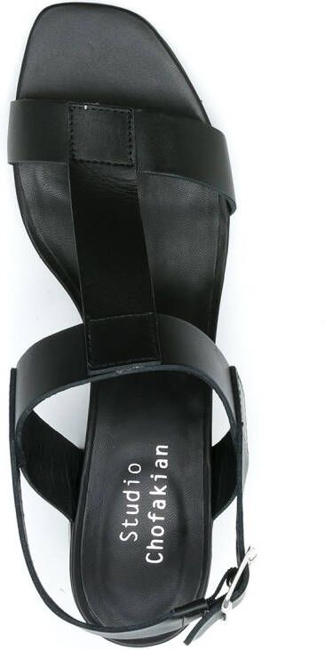 Studio Chofakian Studio 107 65mm leather sandals Black