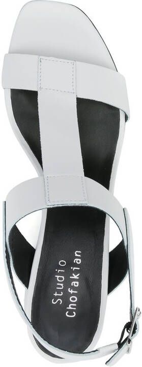 Studio Chofakian Studio 107 65mm leather sandals White