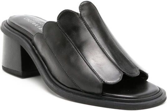 Studio Chofakian Studio 125 55mm scalloped-edge sandals Black