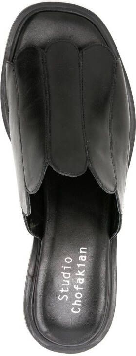 Studio Chofakian Studio 125 55mm scalloped-edge sandals Black