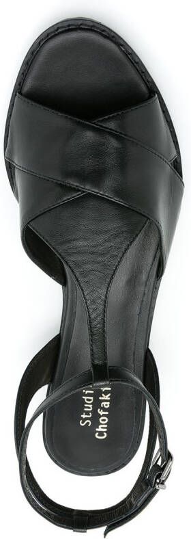 Studio Chofakian Studio 90 leather sandals Black
