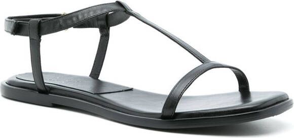 Studio Chofakian touch-strap leather sandals Black