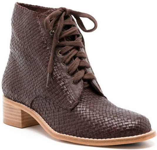 Sarah Chofakian Tresse ankle boots Brown