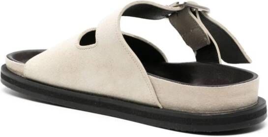 Studio Nicholson buckle-fastening suede sandals White