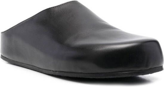 Studio Nicholson round-toe leather slippers Black