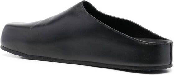 Studio Nicholson round-toe leather slippers Black