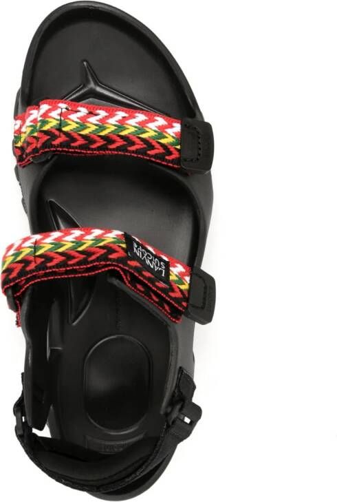 Suicoke braided-band touch-strap sandals Black