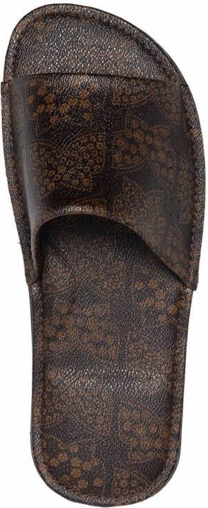 Suicoke butterfly-print sandals Brown