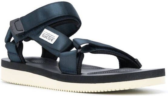 Suicoke contrast-sole strappy sandals Blue
