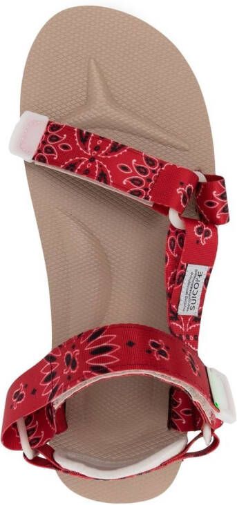 Suicoke DEPA-Cab paisley-print sandals Red
