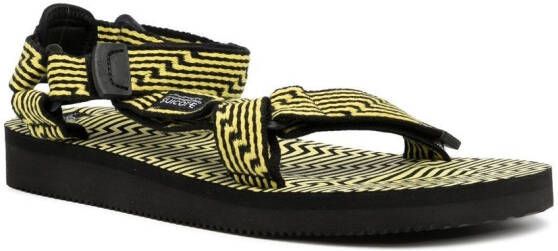 Suicoke DEPA geometric-pattern sandals Black