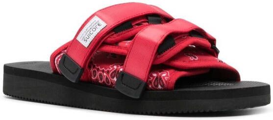 Suicoke double-strap flat sandals Red