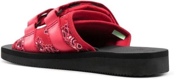 Suicoke double-strap flat sandals Red