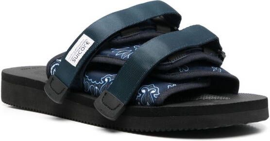 Suicoke flat touch-strap sandals Blue