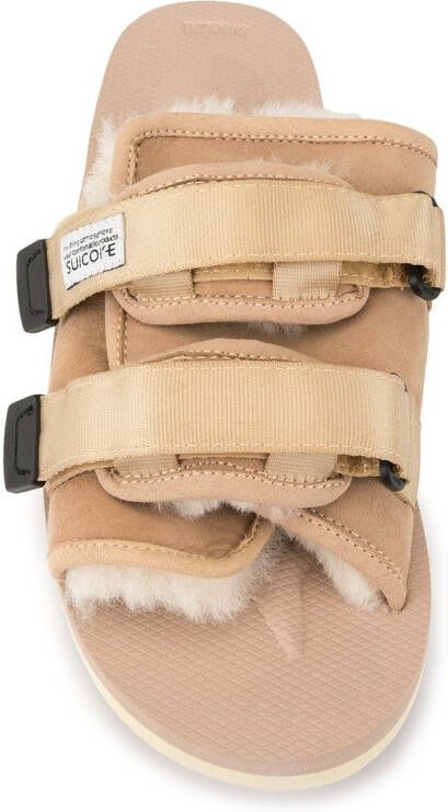 Suicoke Moto M2 shearling sandals Brown