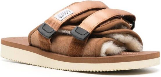 Suicoke Moto-Mab touch-strap sandals Brown