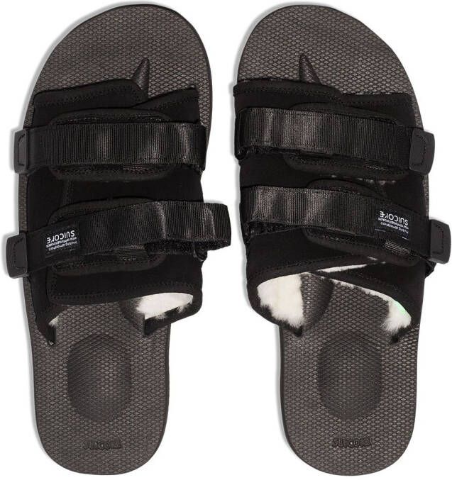 Suicoke Moto touch-strap slides Black