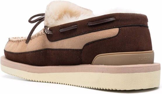 Suicoke shearling-lined shoes Brown
