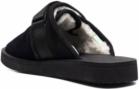 Suicoke shearling-lined slippers Black