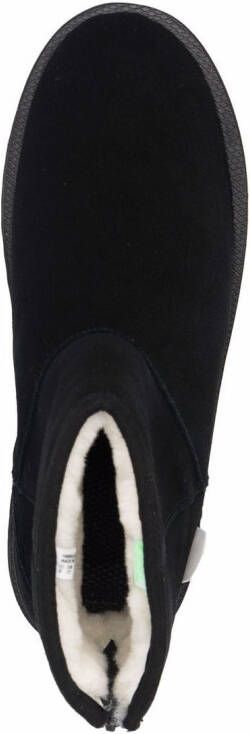 Suicoke shearling-trim ankle boots Black