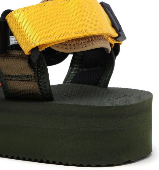 Suicoke stud-embellished thong-strap sandals Green