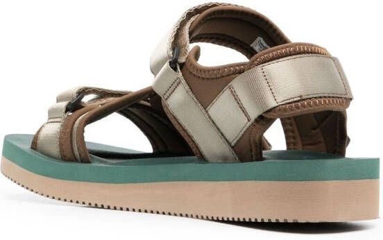 Suicoke touch-strap flat sandals Green