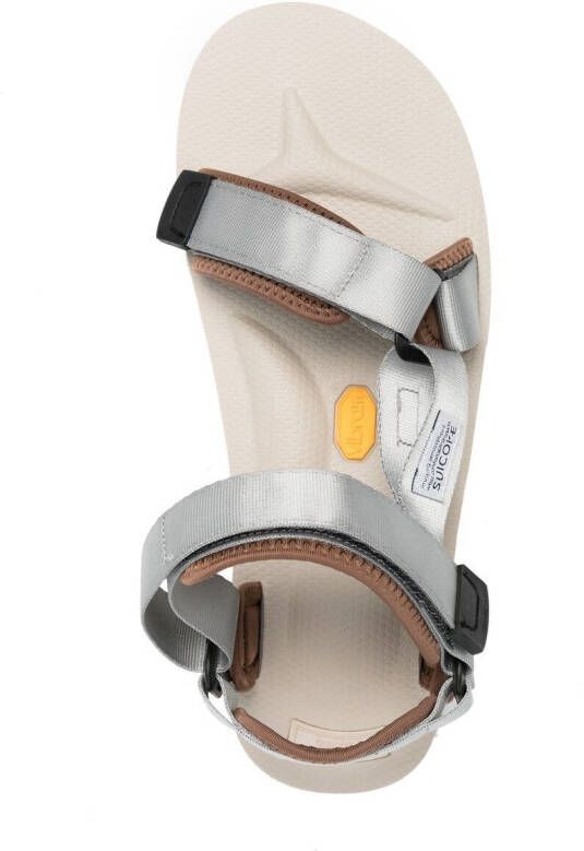 Suicoke touch-strap flat sandals Grey