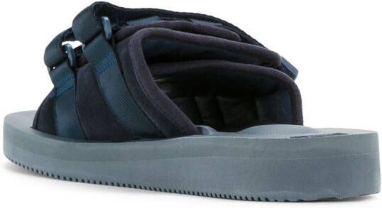 Suicoke touch-strap slide sandals Blue