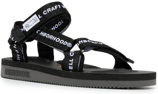 Suicoke x Neighborhood logo-strap sandals Black
