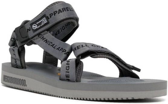 Suicoke x Neighborhood logo-strap sandals Grey