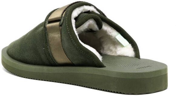 Suicoke Zavo suede sandals Green