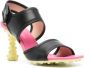 Sunnei 1000 Chiodi 85mm colour-block sandals Black - Thumbnail 2