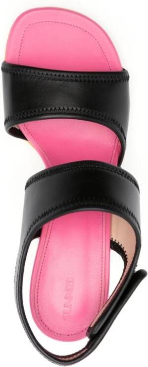 Sunnei 1000 Chiodi 85mm colour-block sandals Black