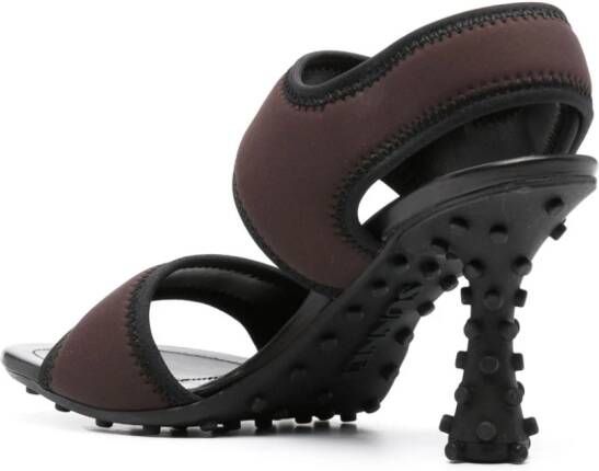 Sunnei 1000 Chiodi 85mm contrasting-trim sandals Brown
