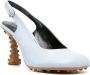 Sunnei Chiodi Passo 90mm leather pumps Blue - Thumbnail 2