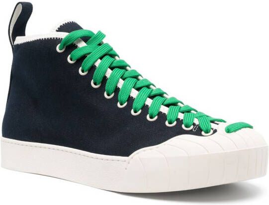 Sunnei contrast-laces high-top sneakers Blue