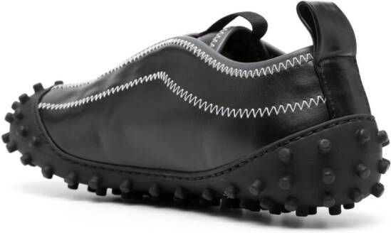 Sunnei decorative-stitching round-toe sneakers Black