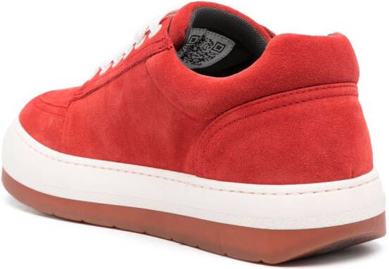 Sunnei Dreamy lace-up suede sneakers Red