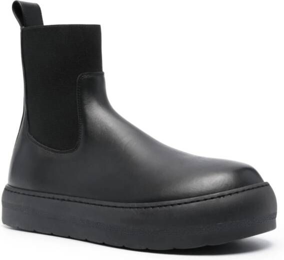 Sunnei Dreamy leather ankle boots Black