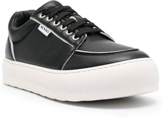 Sunnei Dreamy leather flatform sneakers Black