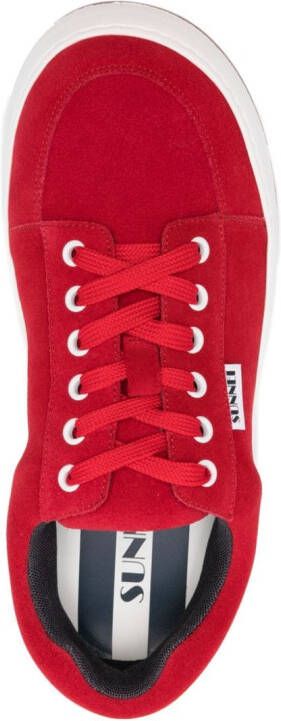 Sunnei Dreamy low-top suede sneakers Red