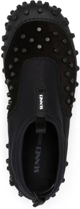 Sunnei stud-embellished leather sneakers Black