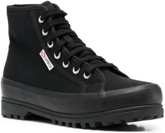 Superga high-top lace-up sneakers Black