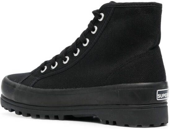 Superga high-top lace-up sneakers Black