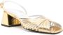 Suzanne Rae 70's 55mm slingback leather sandals Gold - Thumbnail 2