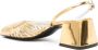Suzanne Rae 70's 55mm slingback leather sandals Gold - Thumbnail 3