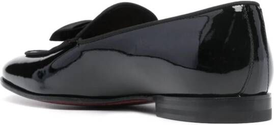 Tagliatore bow-detailing leather loafers Black