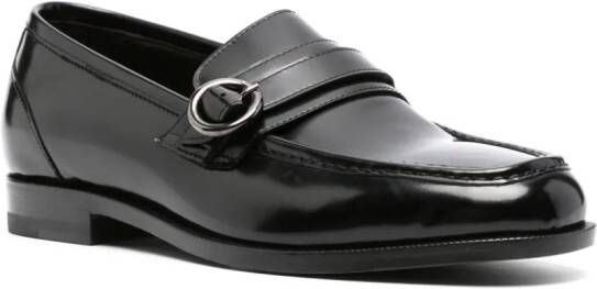 Tagliatore buckled leather loafers Black
