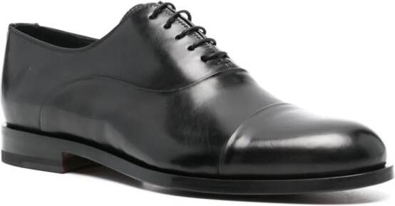 Tagliatore leather oxford shoes Black
