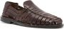 Tagliatore panelled woven leather sandals Brown - Thumbnail 2